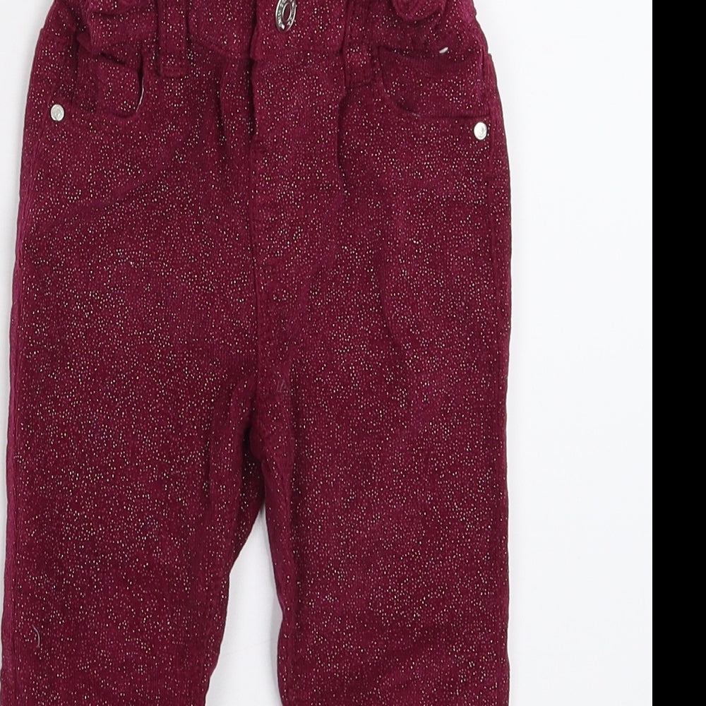Denim & Co. Girls Brown  Corduroy Capri Trousers Size 2-3 Years