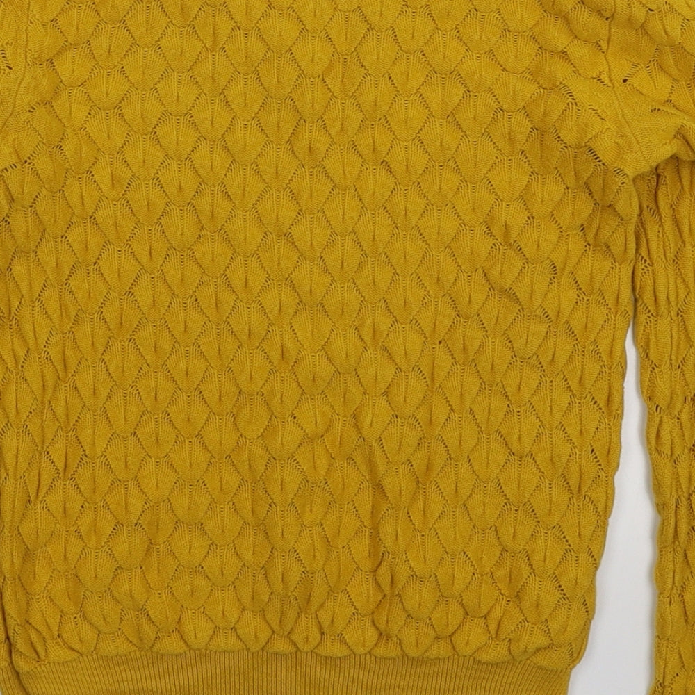 H&M Boys Yellow  Knit Pullover Jumper Size 7-8 Years