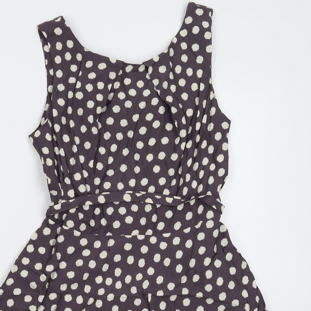 K&D Womens Grey Floral  Fit & Flare  Size 12