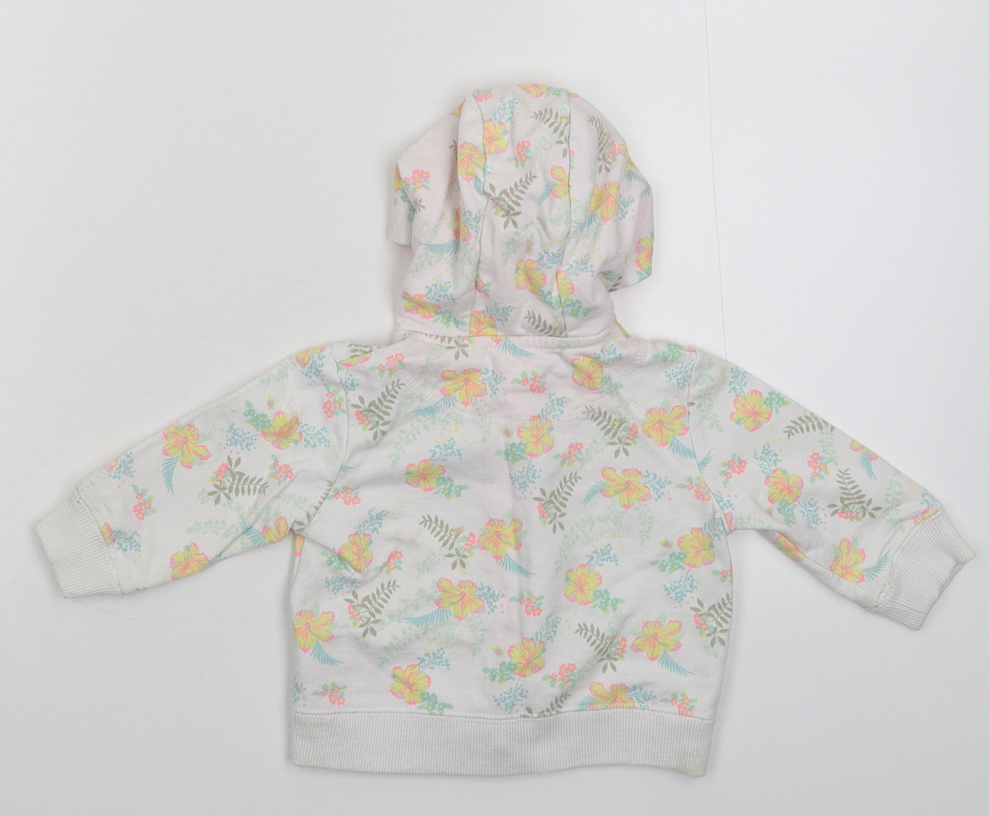 F&F Girls White Floral  Jacket  Size 6-9 Months