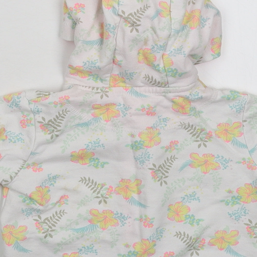 F&F Girls White Floral  Jacket  Size 6-9 Months