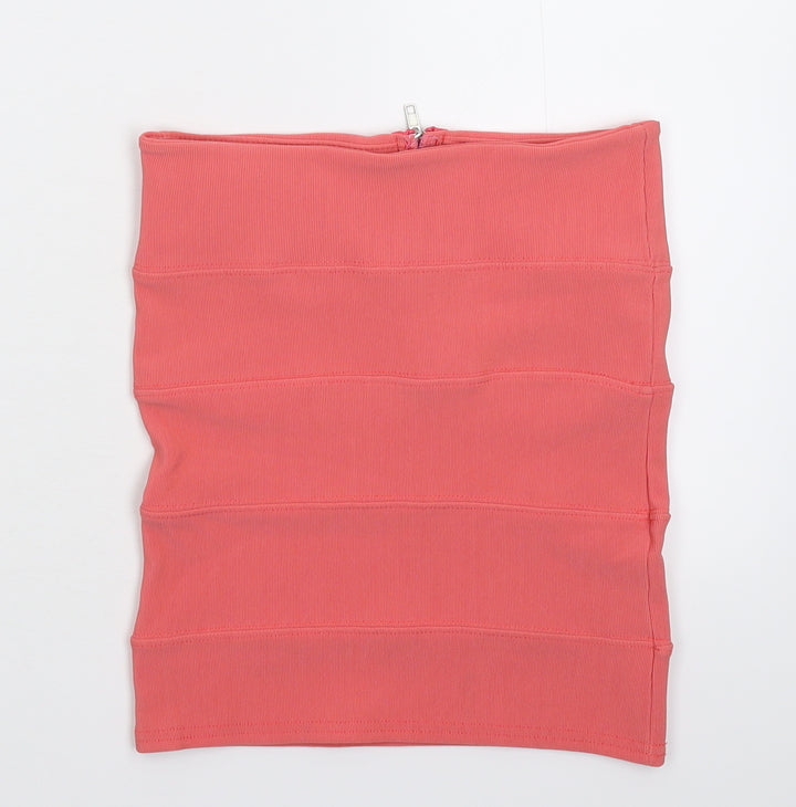 Preworn Womens Pink   Mini Skirt Size 10