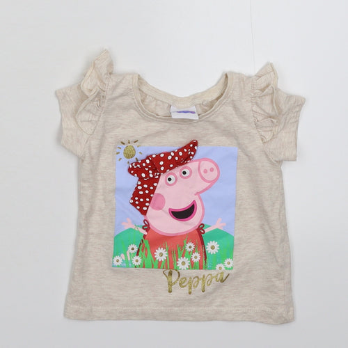 NEXT Girls Grey   Basic T-Shirt Size 3-6 Months