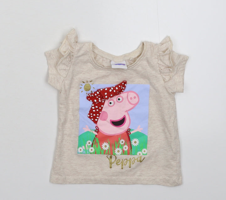 NEXT Girls Grey   Basic T-Shirt Size 3-6 Months