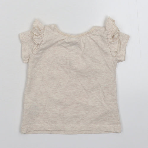 NEXT Girls Grey   Basic T-Shirt Size 3-6 Months