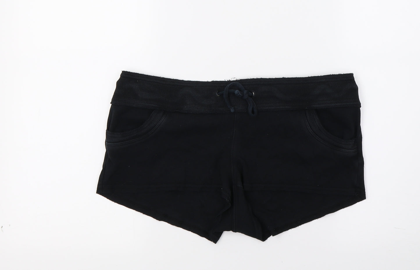Topshop Womens Black   Cut-Off Shorts Size 14