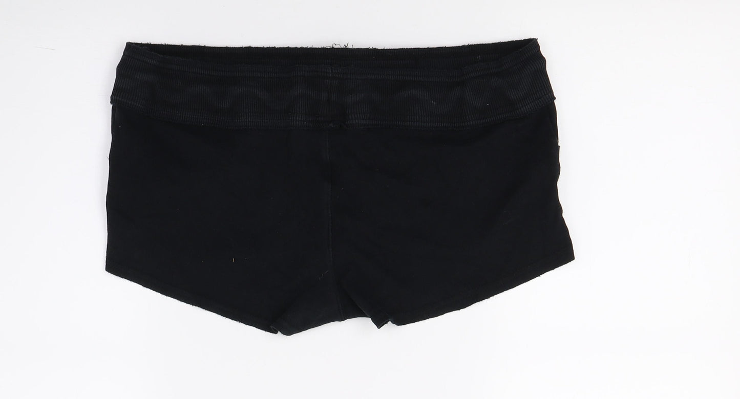 Topshop Womens Black   Cut-Off Shorts Size 14