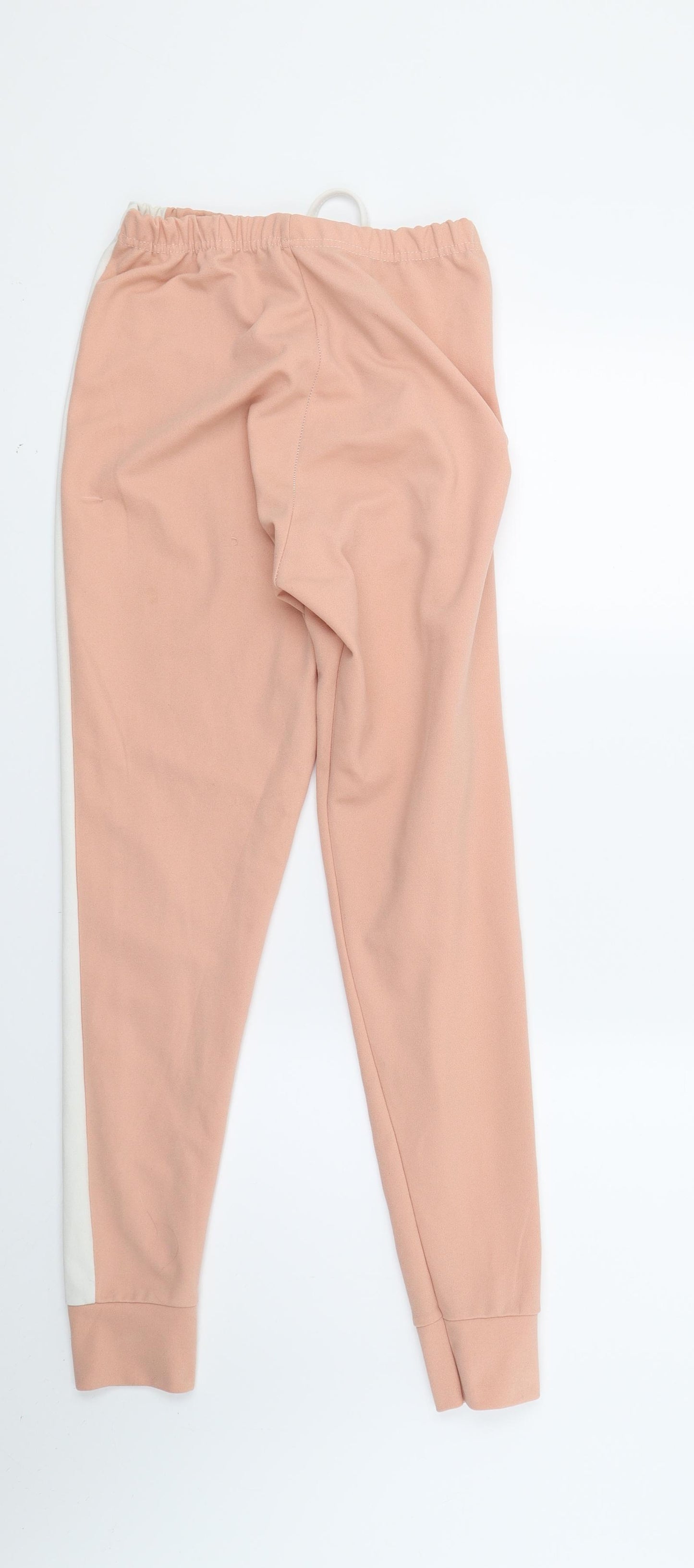 Preworn Womens Beige Striped  Jogger Trousers Size S L26 in