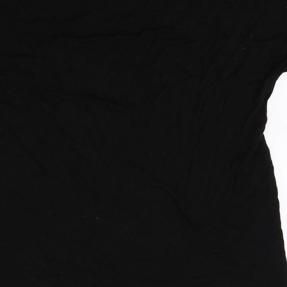 JustFab Womens Black  Jersey  T-Shirt Size S