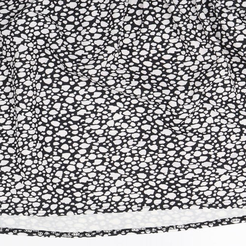 Simply Be Womens Black Animal Print  Basic Blouse Size 12
