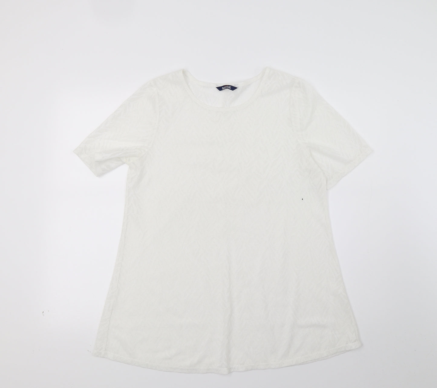 Ruifine Womens White   Tunic T-Shirt Size M
