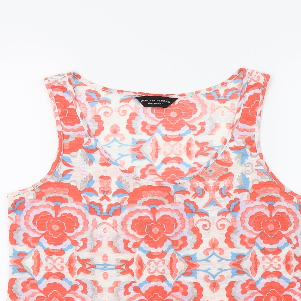 Dorothy Perkins Womens Red Floral  Basic Tank Size 12