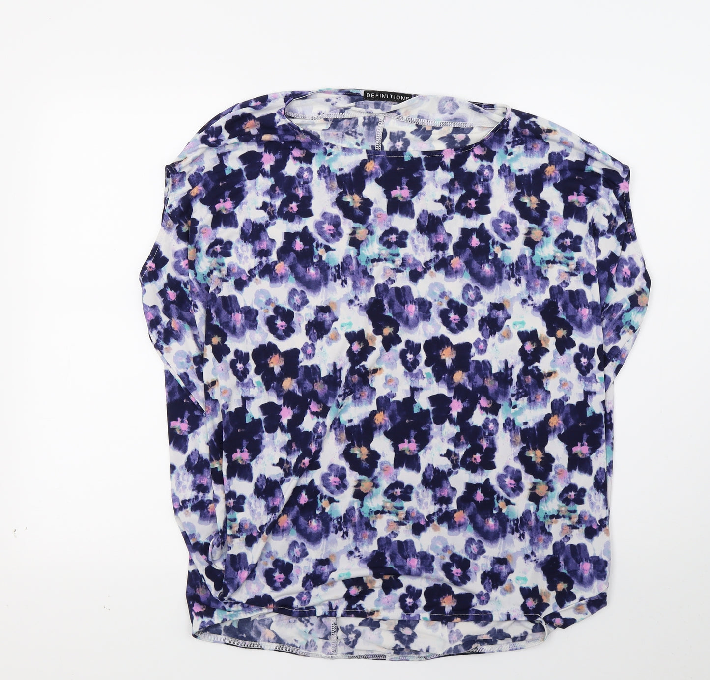 Definitions Womens Purple Floral  Basic Tank Size 10