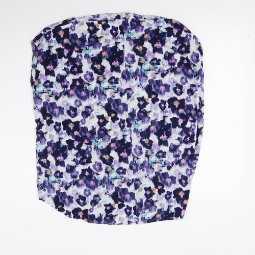 Definitions Womens Purple Floral  Basic Tank Size 10
