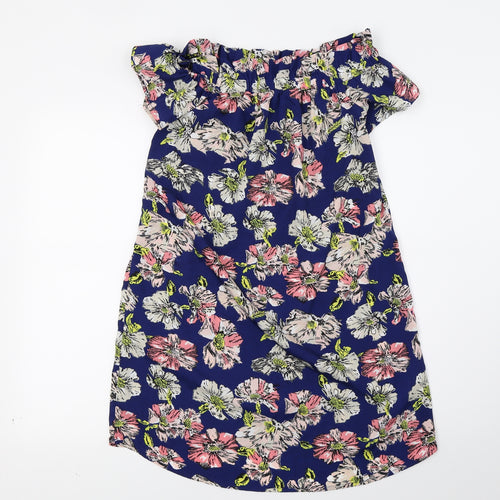 Primark Womens Blue Floral  A-Line  Size 6
