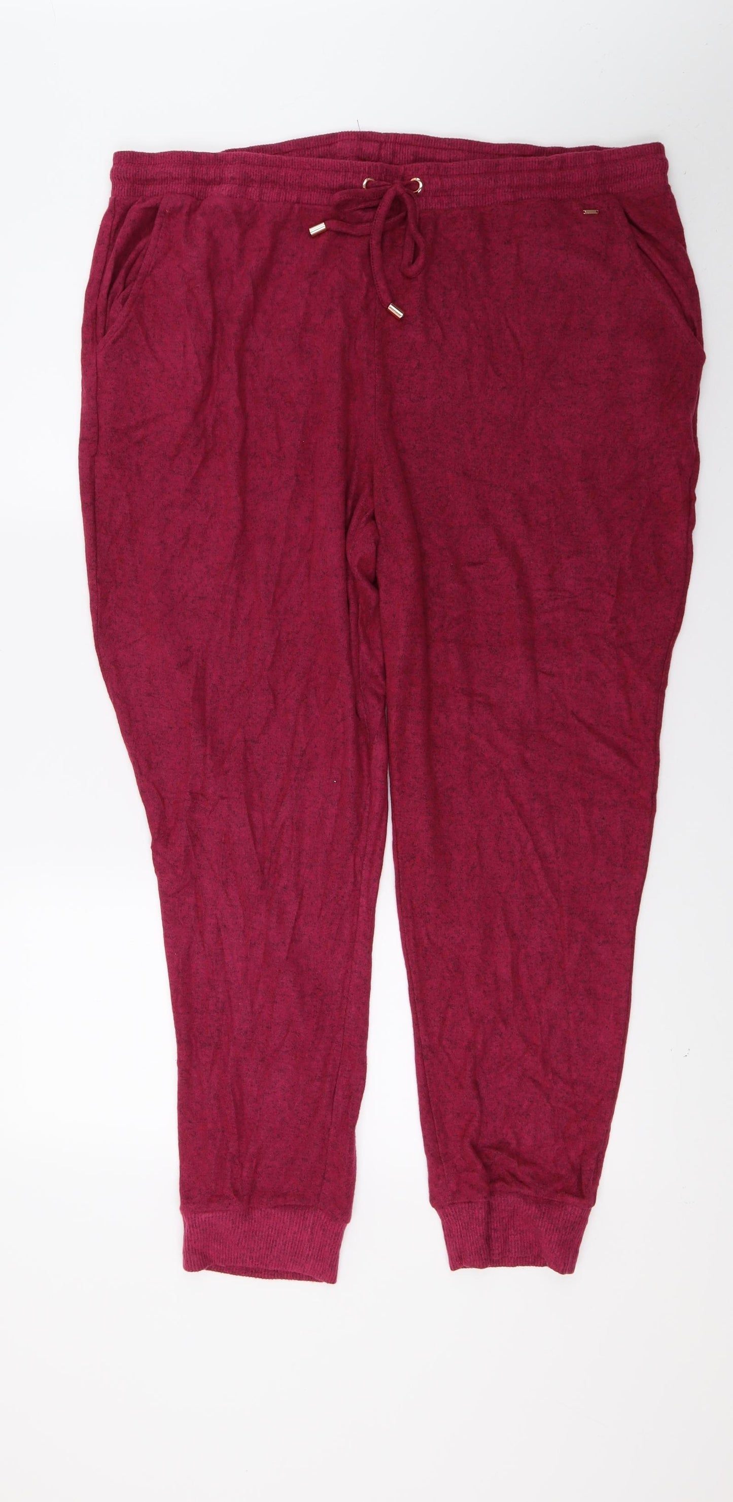 F&F Womens Red   Jogger Trousers Size 20 L25 in