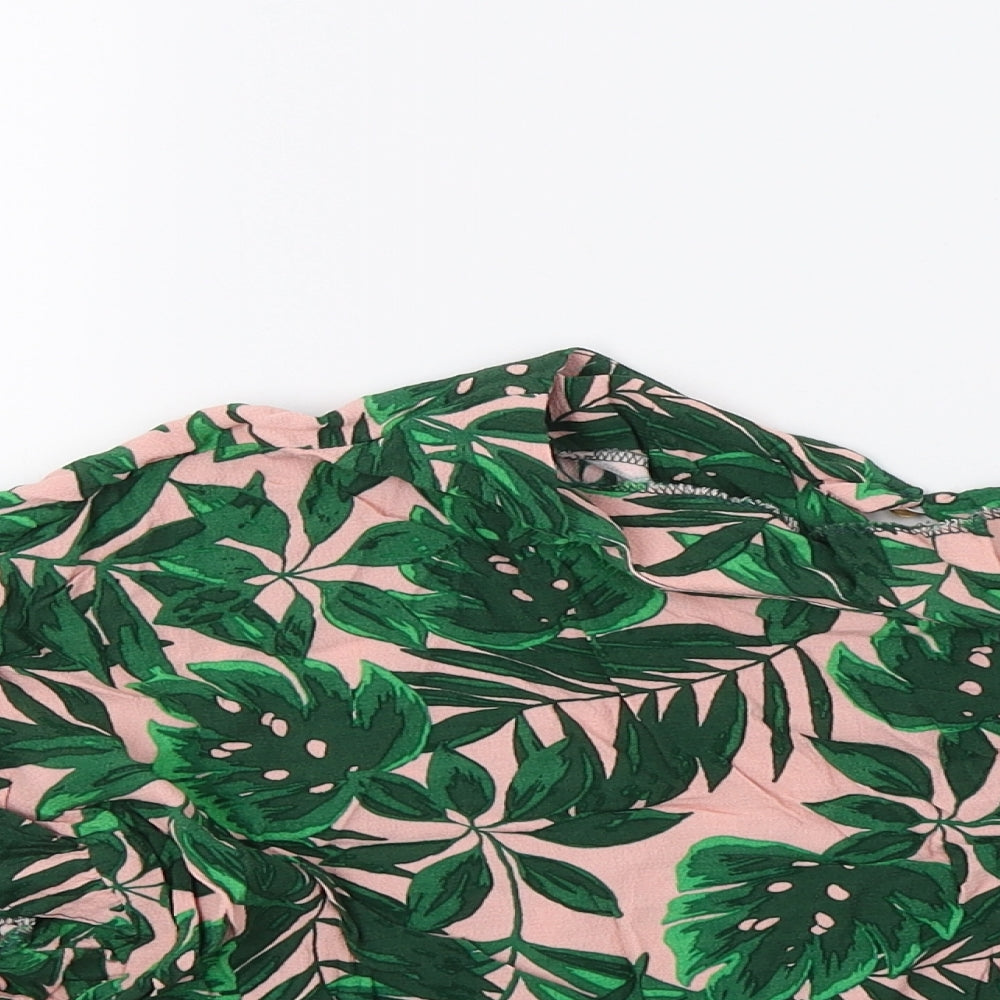 George Womens Green Floral  Cropped Blouse Size 22