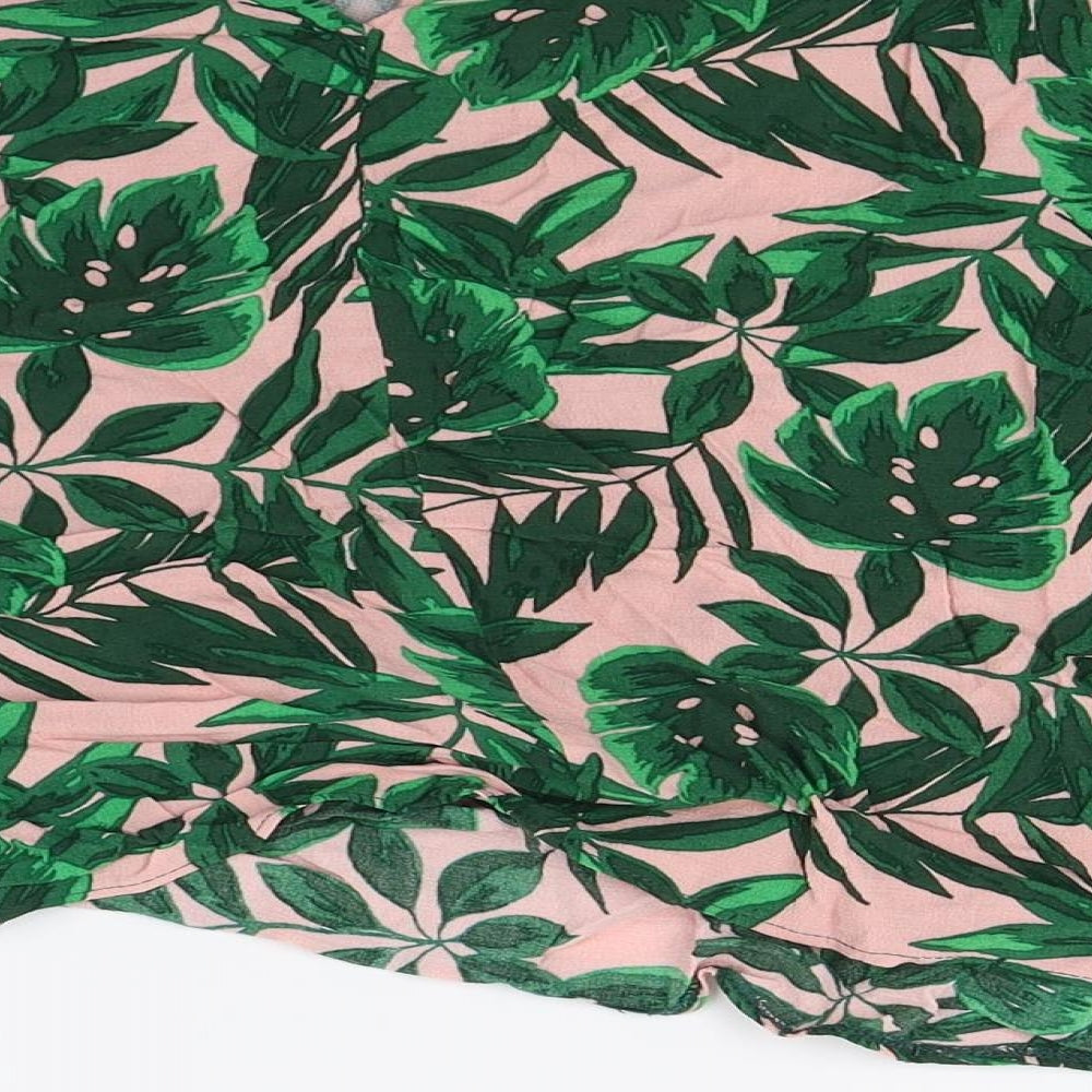 George Womens Green Floral  Cropped Blouse Size 22