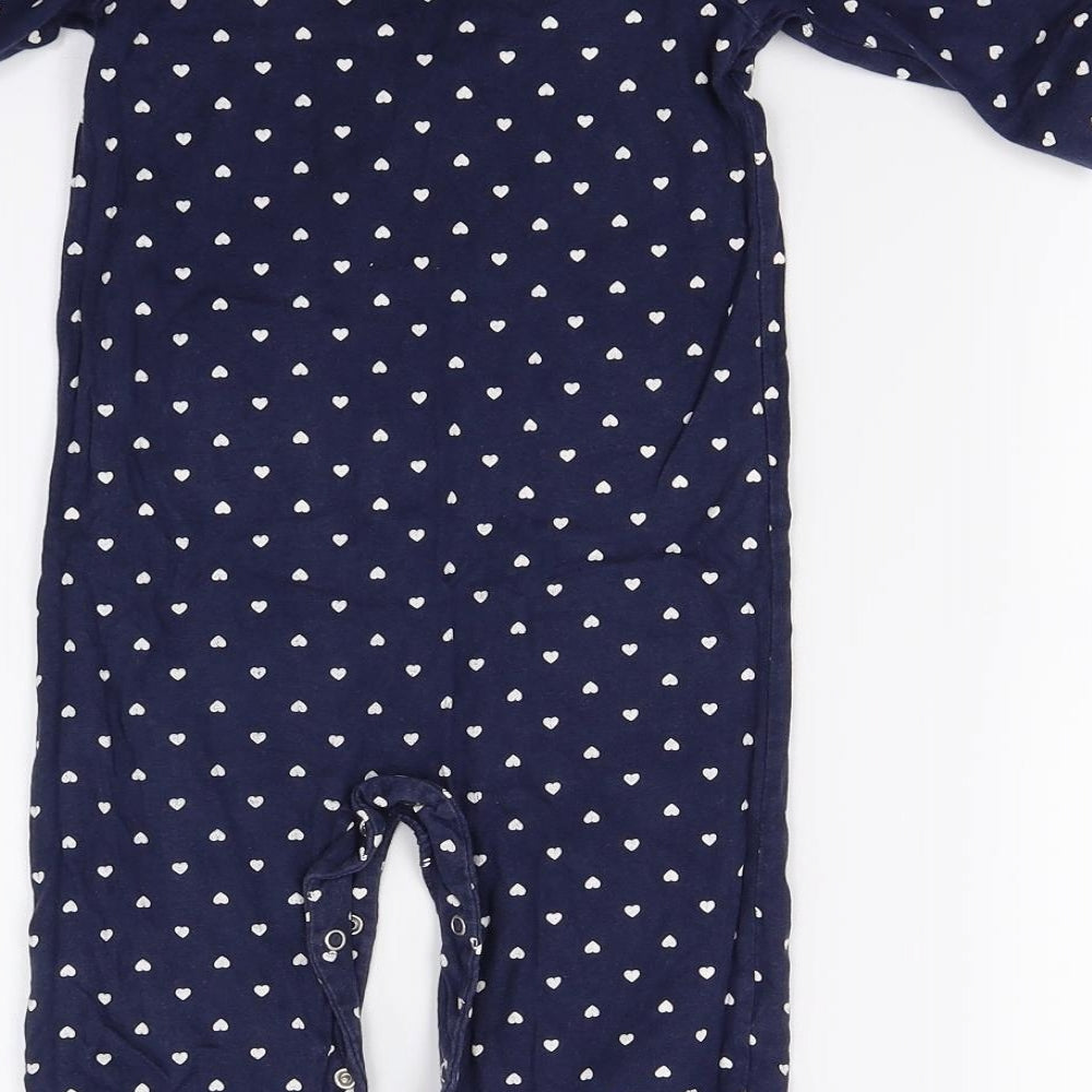 Carters Baby Blue   Babygrow One-Piece Size 18 Months  - Heart print