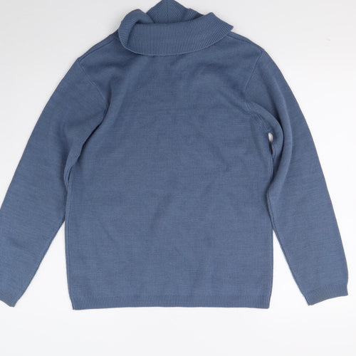 Bonmarch Womens Blue  Knit Pullover Jumper Size S