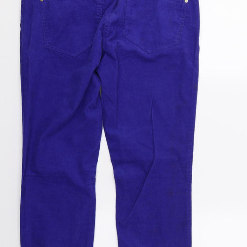 H&M Womens Blue  Corduroy Skinny Jeans Size 10 L27 in