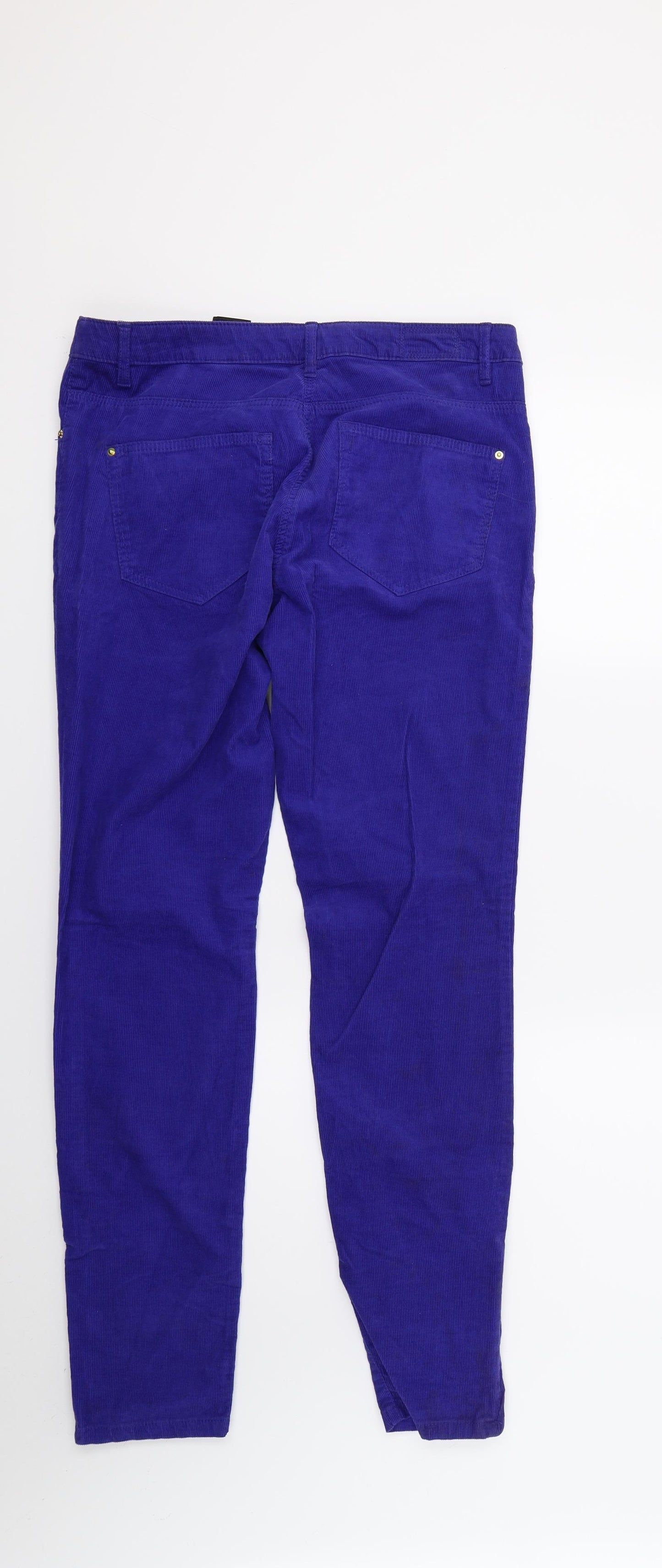 H&M Womens Blue  Corduroy Skinny Jeans Size 10 L27 in