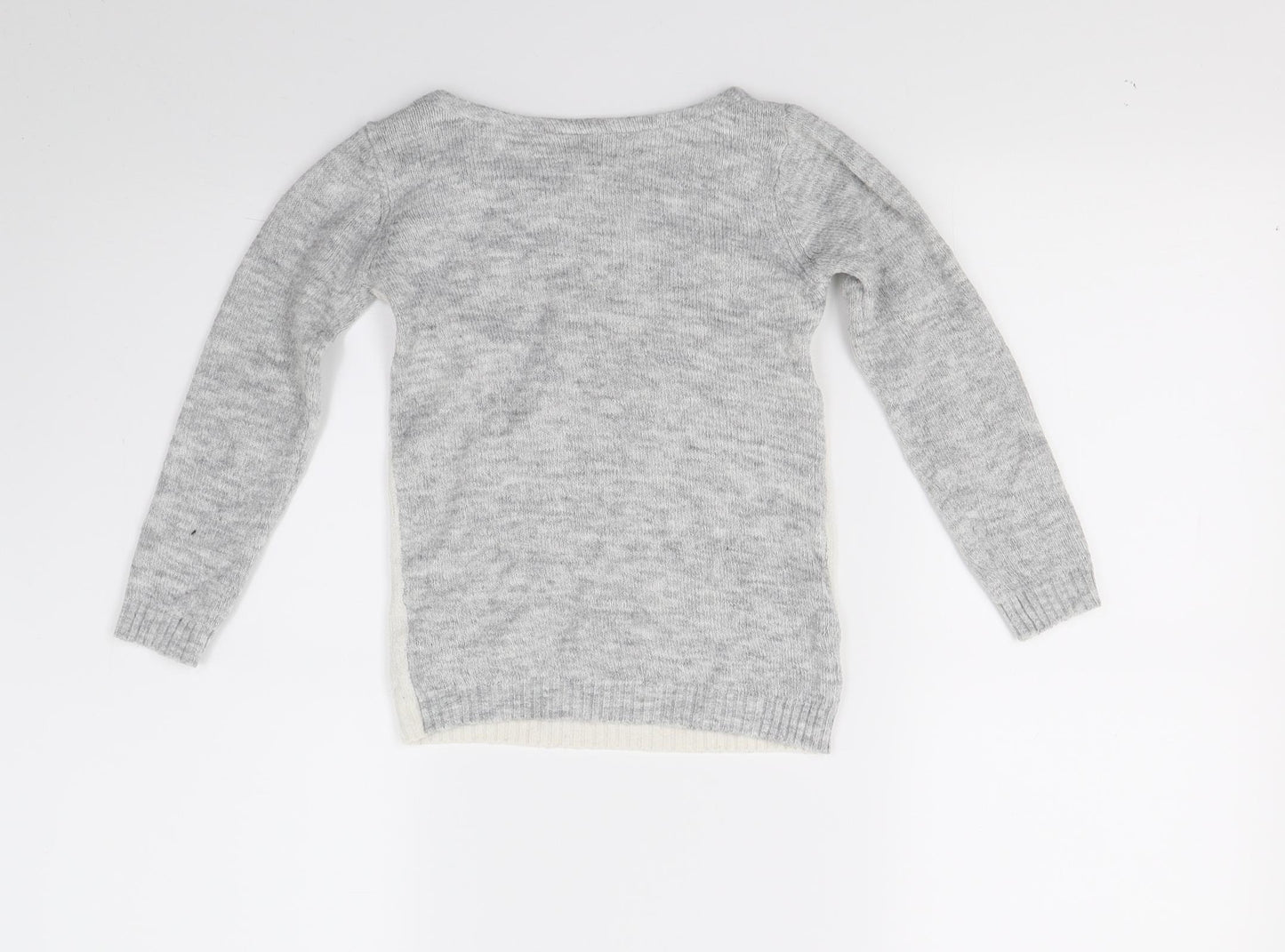 Carters Girls Grey  Knit Pullover Jumper Size 4 Years  - Cat