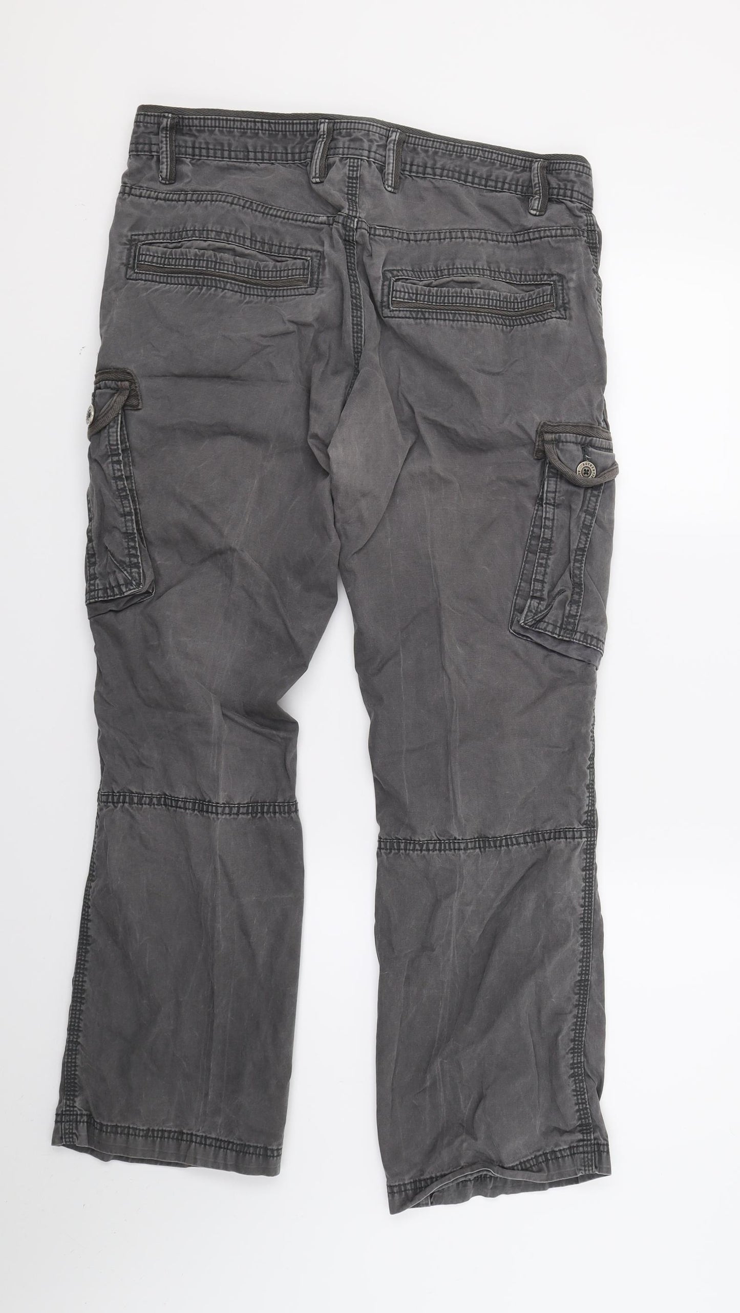 F&F Mens Grey   Cargo Trousers Size 32 L30 in