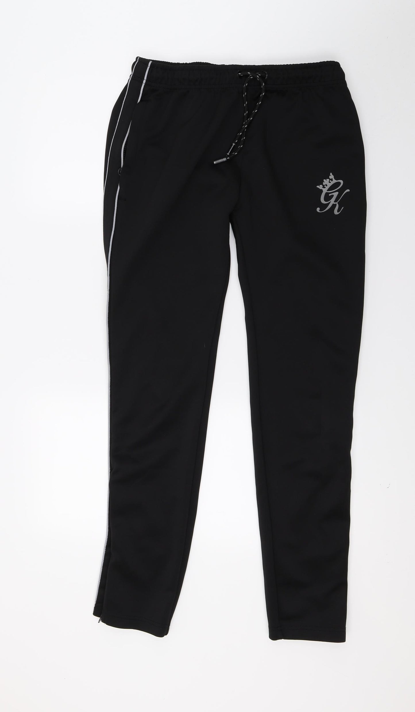GK Mens Black   Jogger Trousers Size L L28 in