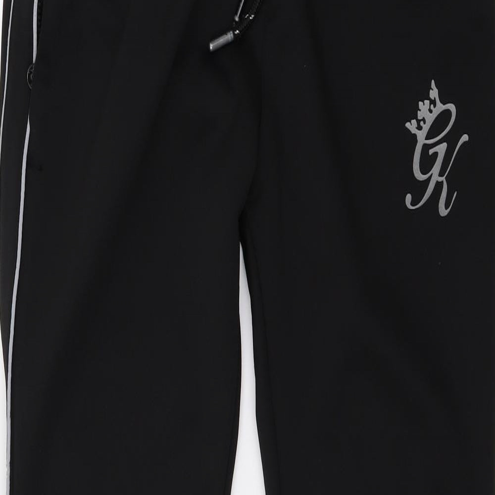 GK Mens Black   Jogger Trousers Size L L28 in