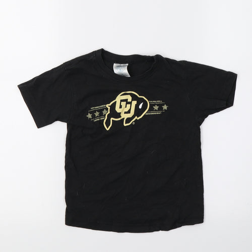 Threads Boys Black  Rayon Basic T-Shirt Size 3 Years