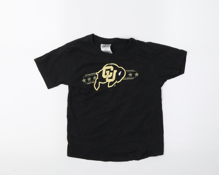 Threads Boys Black Rayon Basic T-Shirt Size 3 Years