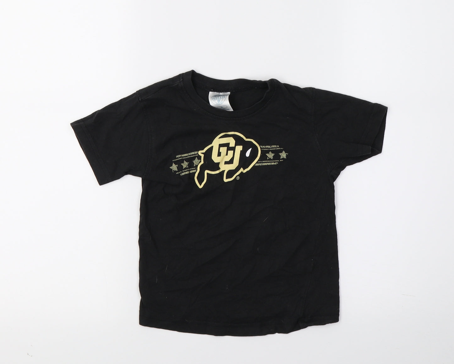 Threads Boys Black  Rayon Basic T-Shirt Size 3 Years