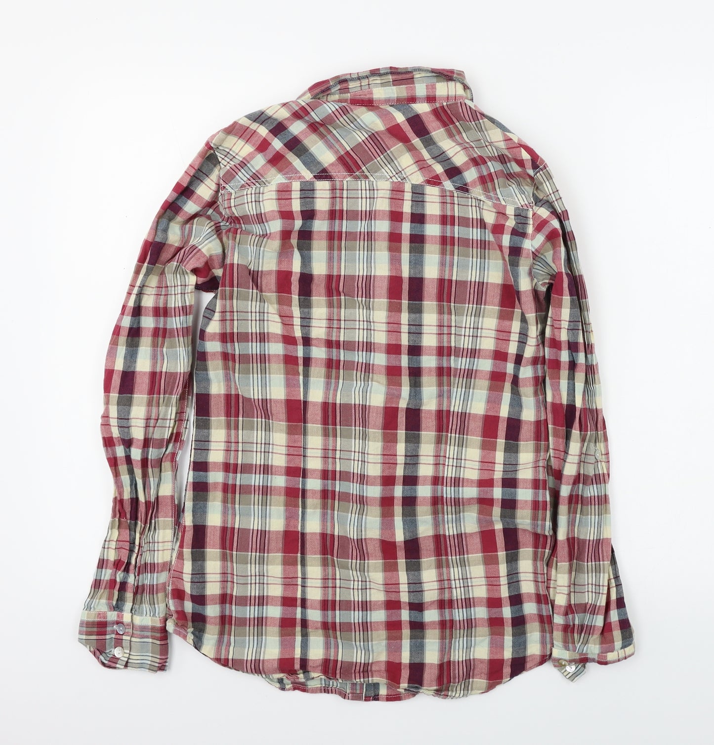 Dorothy Perkins  Womens Red Check  Basic Button-Up Size 10