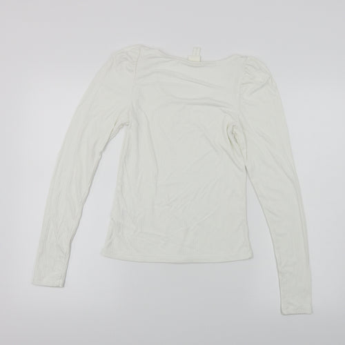 H&M  Womens White   Pullover Jumper Size XS