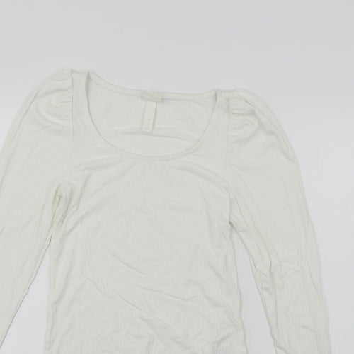 H&M  Womens White   Pullover Jumper Size XS