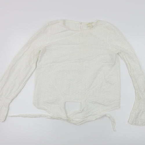 H&M  Womens White   Basic Blouse Size 6