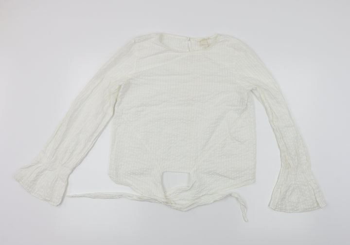 H&M  Womens White   Basic Blouse Size 6