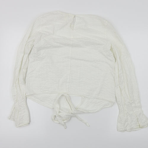 H&M  Womens White   Basic Blouse Size 6