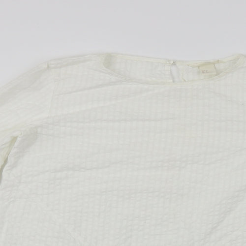 H&M  Womens White   Basic Blouse Size 6