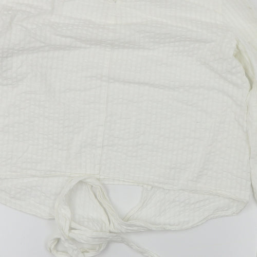H&M  Womens White   Basic Blouse Size 6