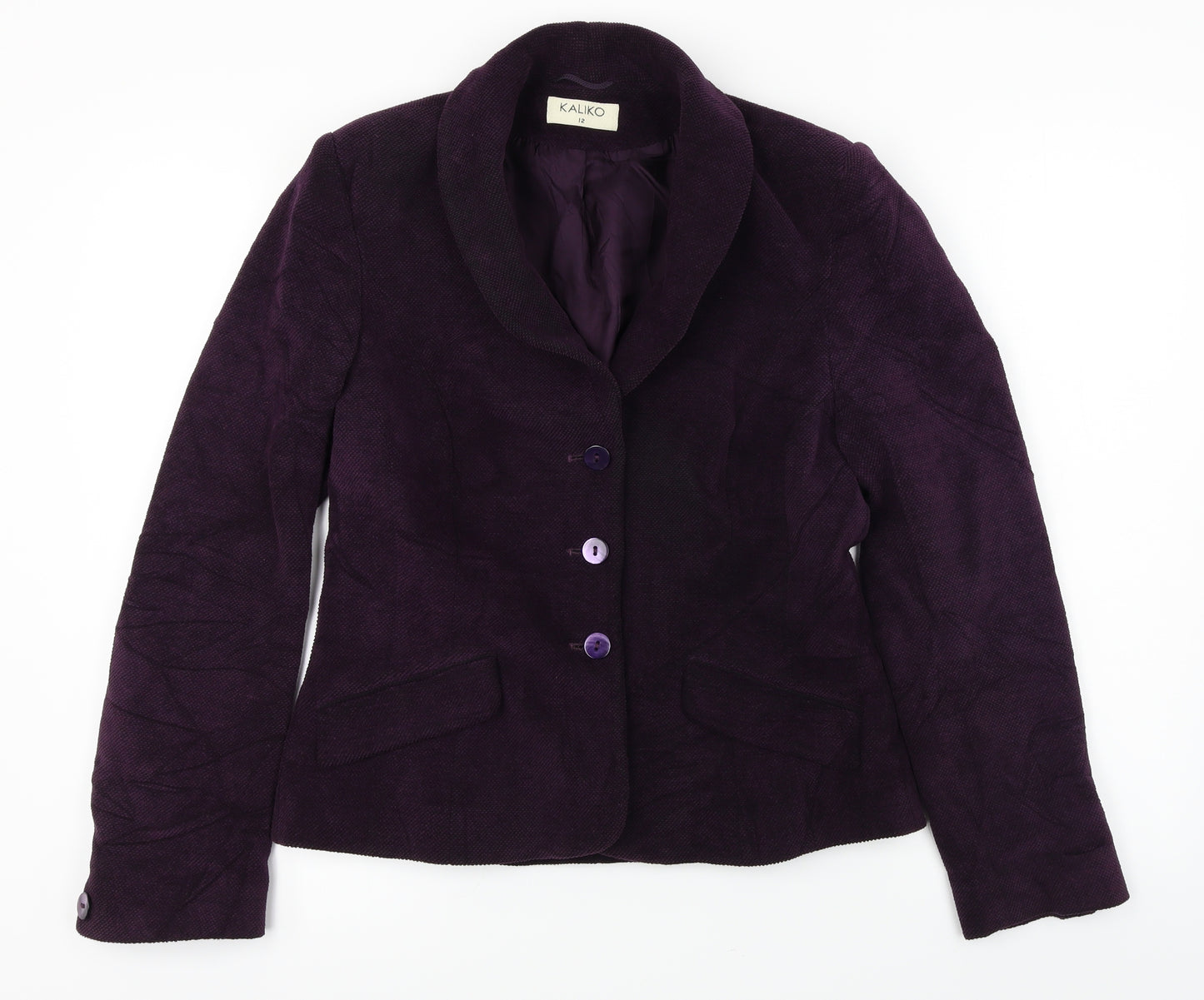 Kaliko  Womens Purple   Jacket Coat Size 12