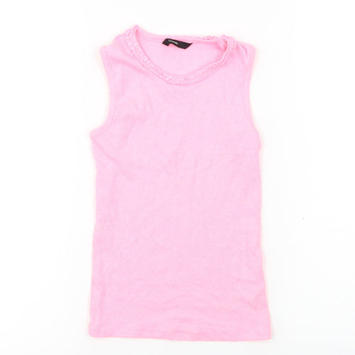 George Girls Pink   Basic T-Shirt Size 7-8 Years