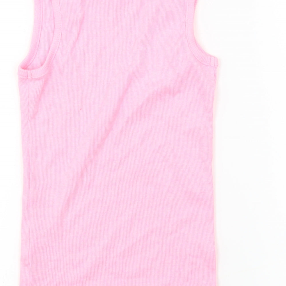 George Girls Pink   Basic T-Shirt Size 7-8 Years
