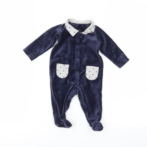 Preworn Baby Blue   Babygrow One-Piece Size 0-3 Months