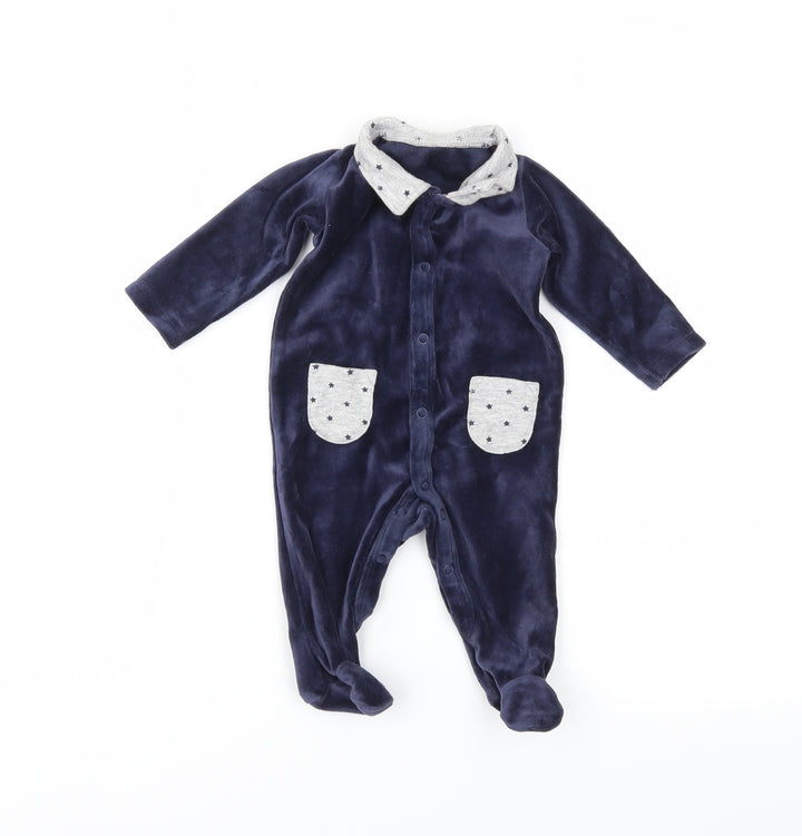 Preworn Baby Blue   Babygrow One-Piece Size 0-3 Months