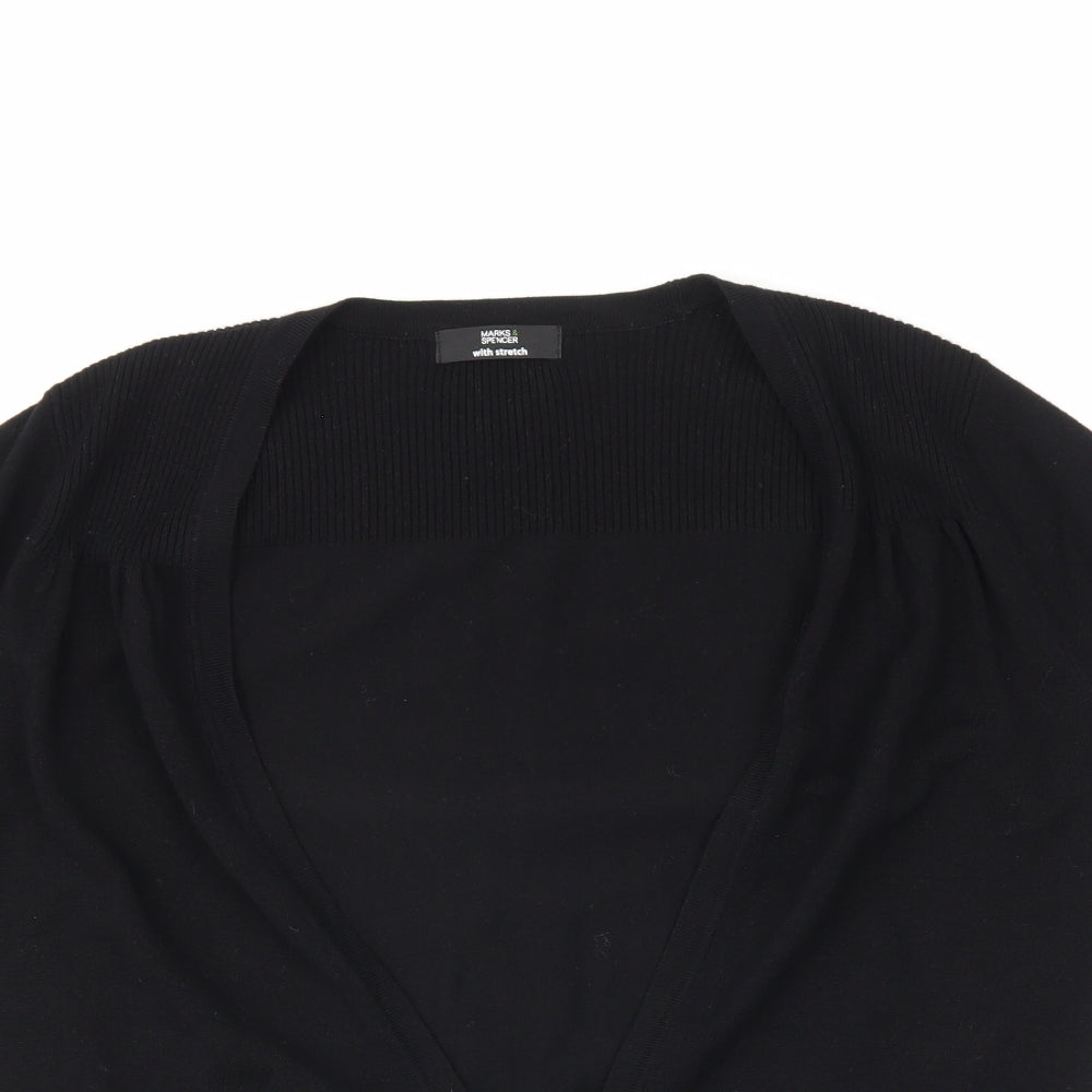 M&S Womens Black   Shrug Jumper Size 18  - cropped