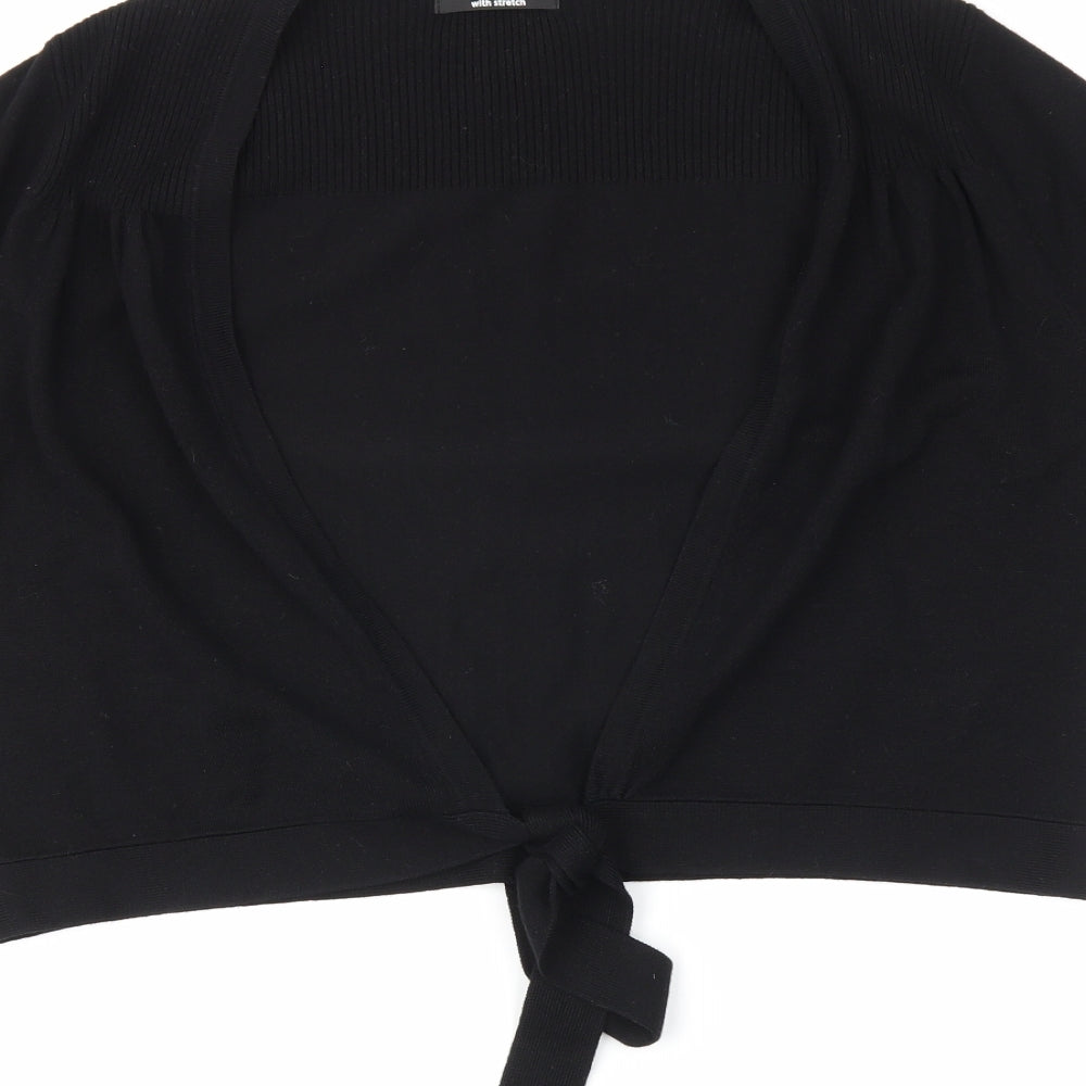 M&S Womens Black   Shrug Jumper Size 18  - cropped