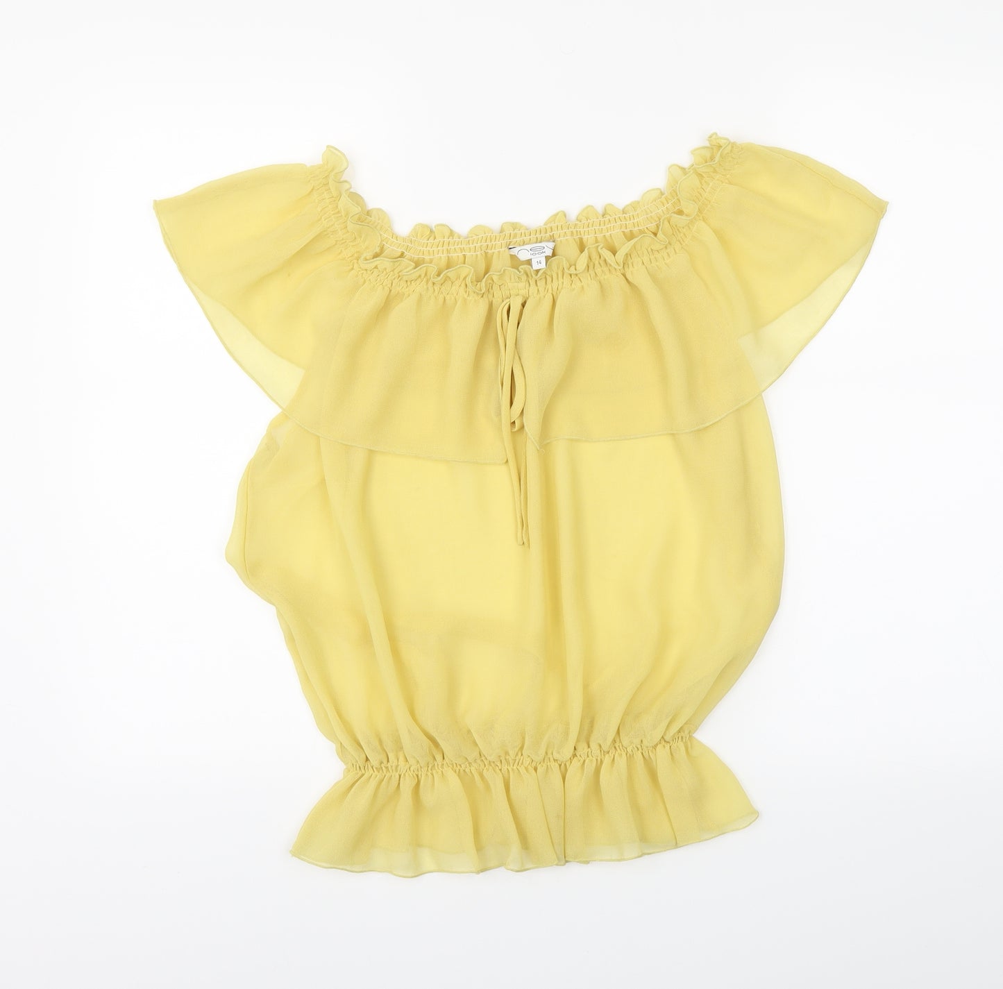 newlook Womens Yellow   Basic Blouse Size 14