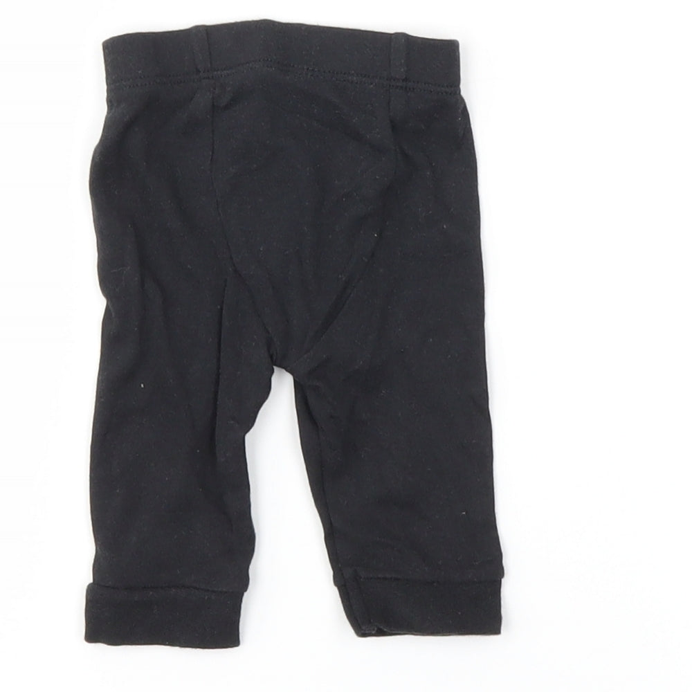 TU Baby Black   Jogger Leggings Size 0-3 Months  - halloween